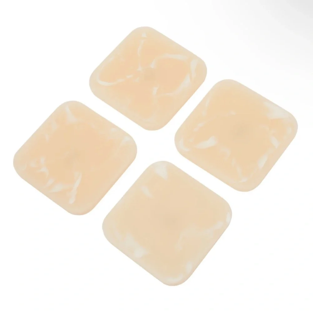 Set of 4 Beige resin Coasters